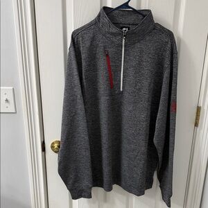 FootJoy Gray Pullover with Red Accent